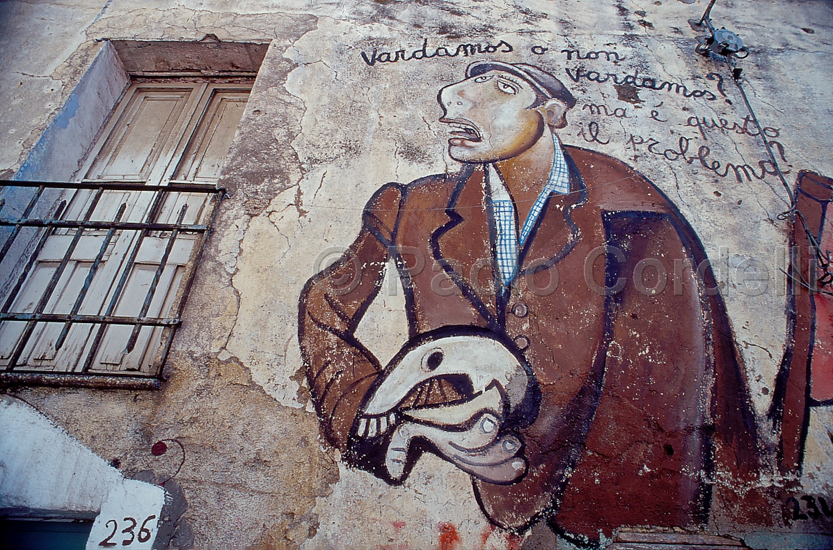 Wall painting, Orgosolo, Sardinia, Italy
 (cod:Sardinia 05)